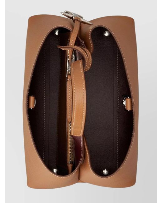 Tod's Brown T Timeless Micro Leather Tote Bag