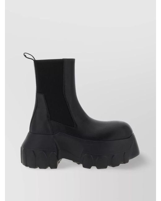 Rick Owens Black 'Mega Tractor' Ankle Boots for men