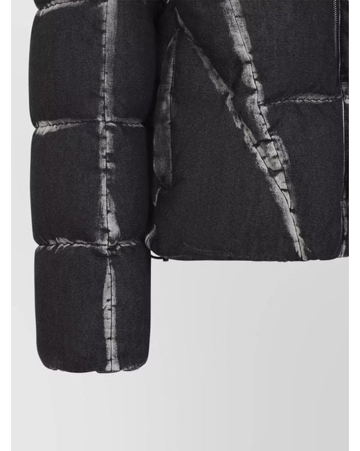 Off-White c/o Virgil Abloh Black Denim Quilted Puffer Jacket for men