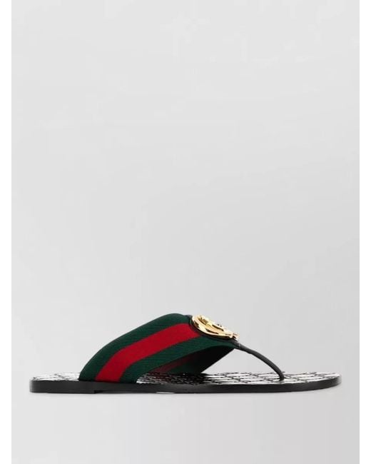 Gucci Multicolor Fabric Thong Sandals Flat Sole Design for men