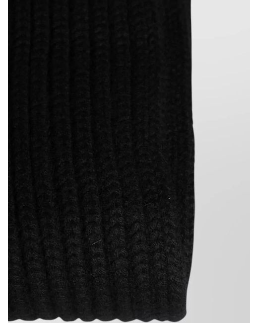 Dolce & Gabbana Black Cashmere Knitted Neck Warmer for men