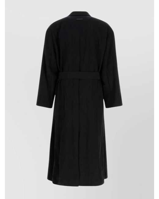 Fear Of God Black Lyocell Trench Coat for men
