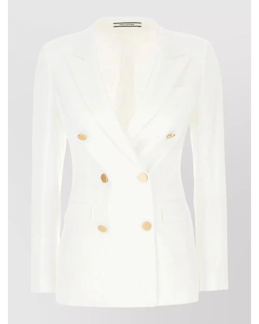 Tagliatore Natural Stretch Wool Blend Double Breasted Blazer