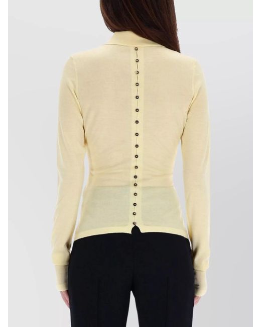 Jacquemus White Slim-Fit Merino Wool Knitted Polo Shirt