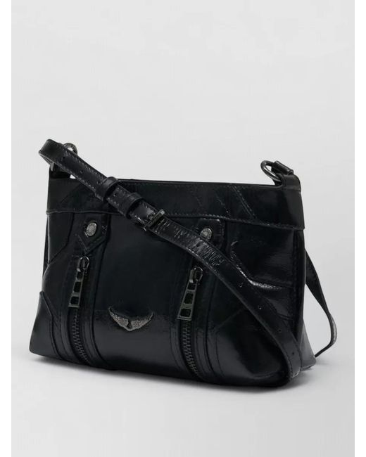 Zadig & Voltaire Black Sunny Mood Vintage Shoulder Bag Leather