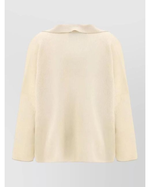 Alanui Natural Cashmere Silk Polo Sweater