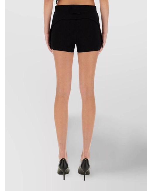 Jean Paul Gaultier Black Cotton Mini Shorts