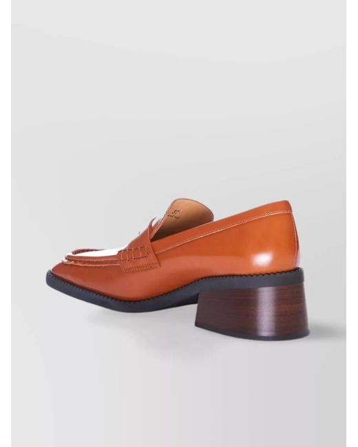 Tod's Red Leather Loafers
