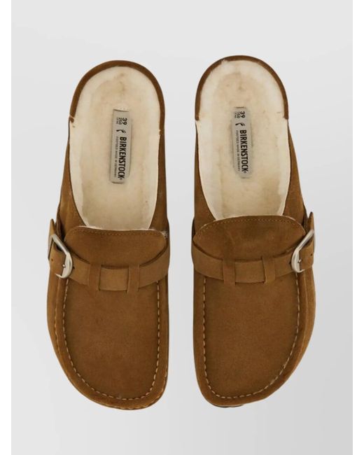 Birkenstock Brown Shearling Slippers
