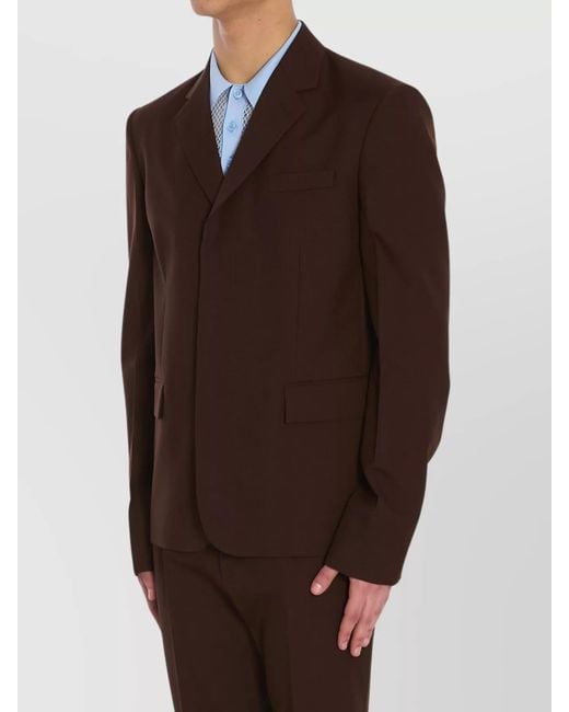 Gucci Brown Wool Twill Single-Breasted Blazer for men