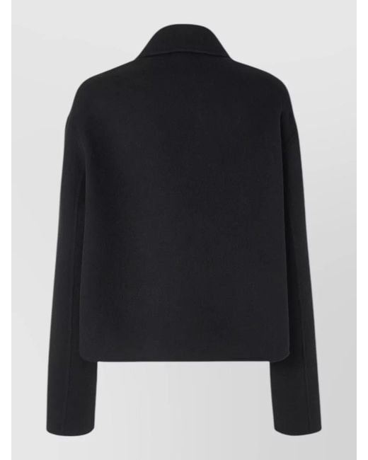 Fendi Black Long Sleeve Blouson Featuring Dual Pockets