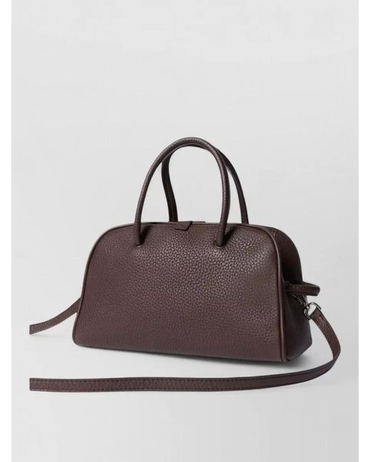 Jacquemus Brown Tote Bag Structured Shape Knotted Handle Strap