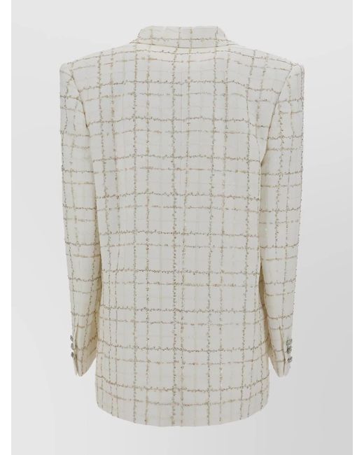 Alessandra Rich Gray Double-Breasted Blazer