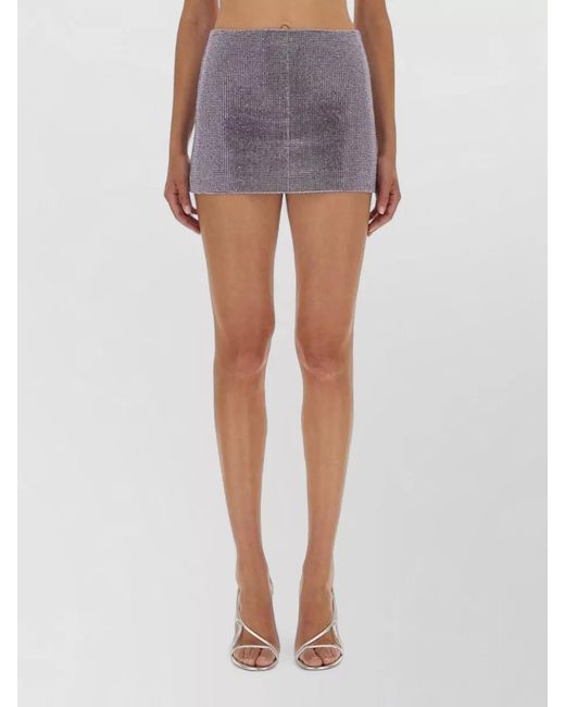 Self-Portrait Multicolor Metal Mesh High Waist Mini Shorts