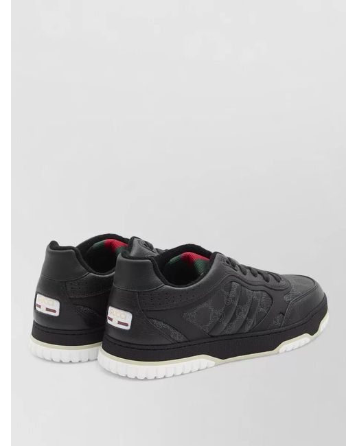 Gucci Black Leather Low-Top Sneakers for men