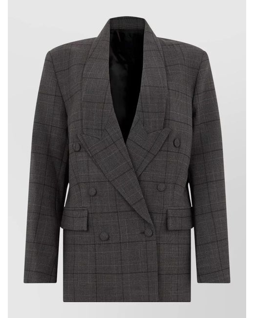 Coperni Black Double Breasted Blazer Virgin Wool Blend
