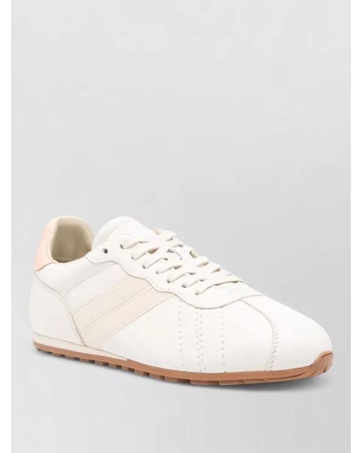 Woolrich Natural Seta Low Top Sneakers Contrast Heel Rubber