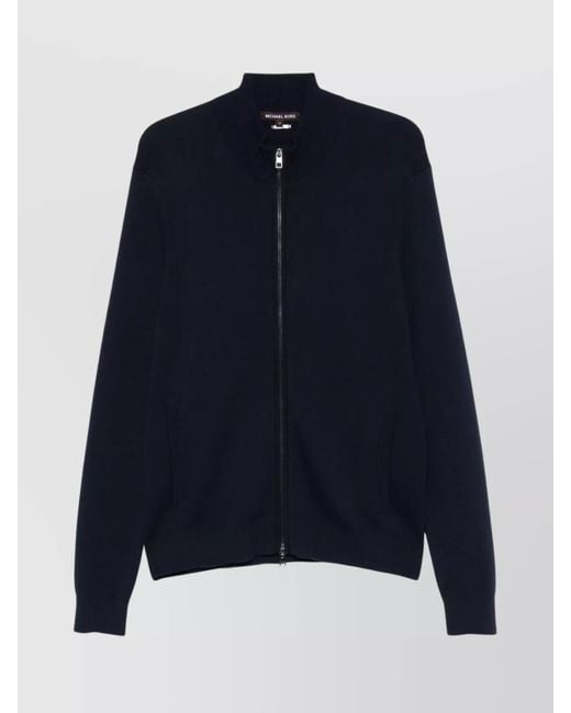 Michael Kors Blue Cotton Sweater With Long Sleeves And Pockets for men