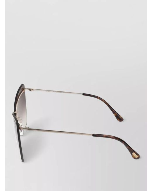Tom Ford Brown Sunglasses Ft0716 28K Cat Eye Design