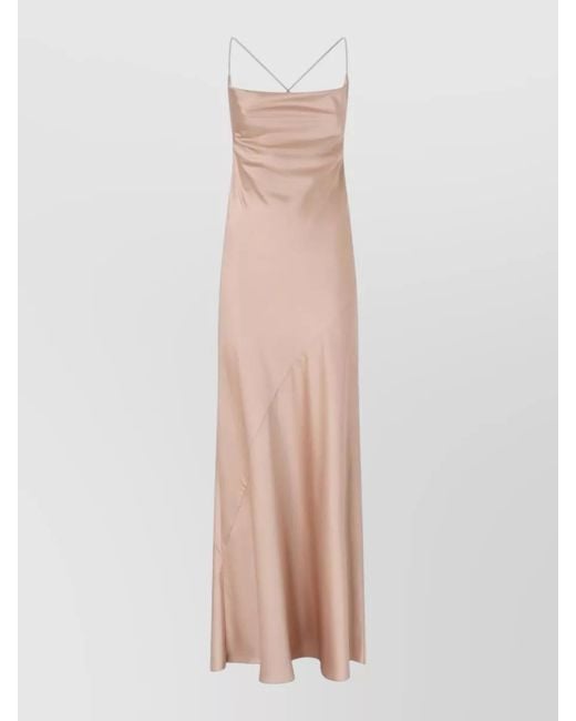 Pinko White Satin Slip Maxi Dress