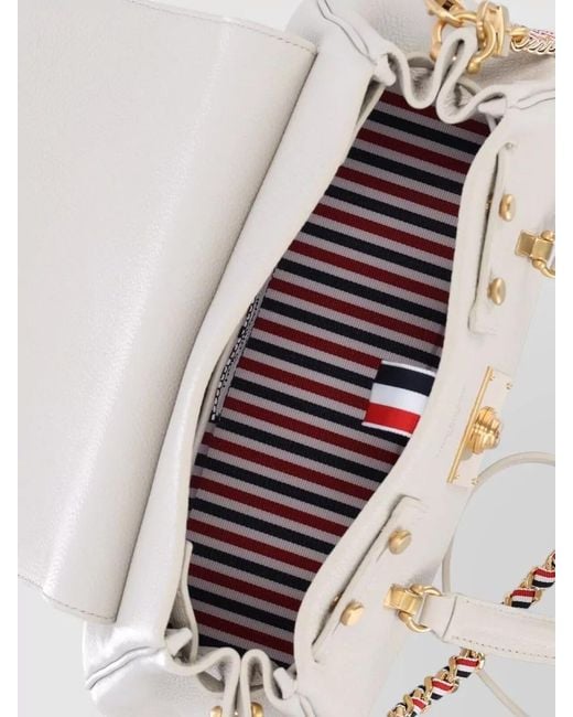 Thom Browne Natural Leather Shoulder Bag