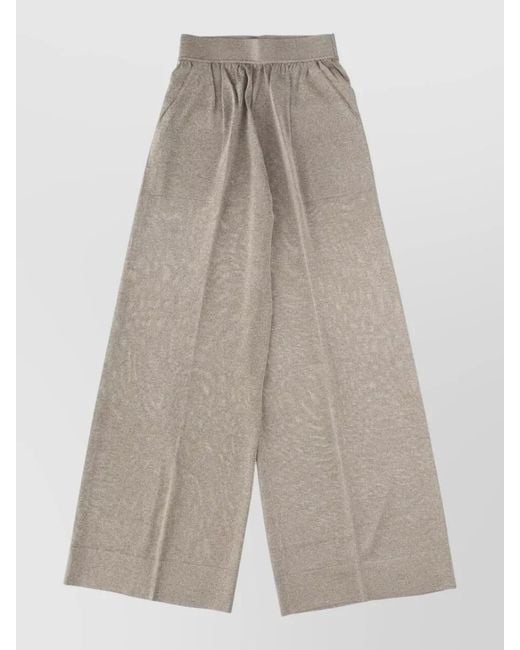 Circus Hotel White Tailored Pants Wide Leg Back Pockets