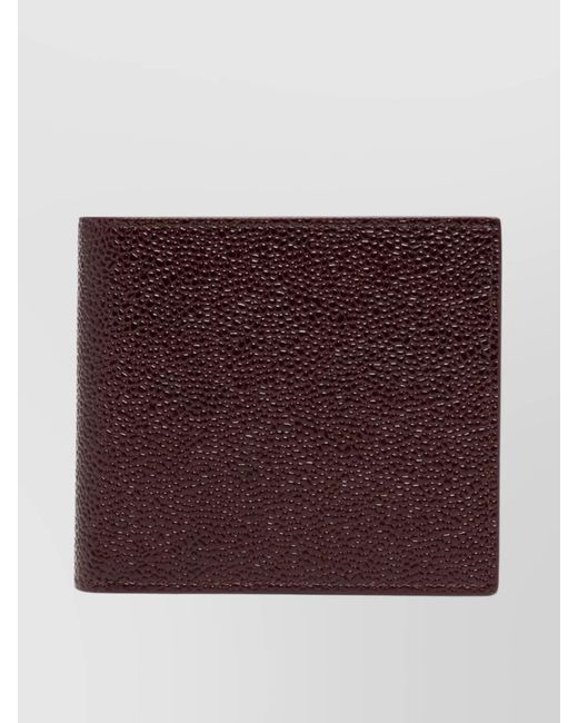 Thom Browne Purple Textured Leather Bi-Fold Wallet for men