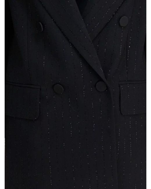 Max Mara Black Jacket Button Detail Flap Pockets Lapels