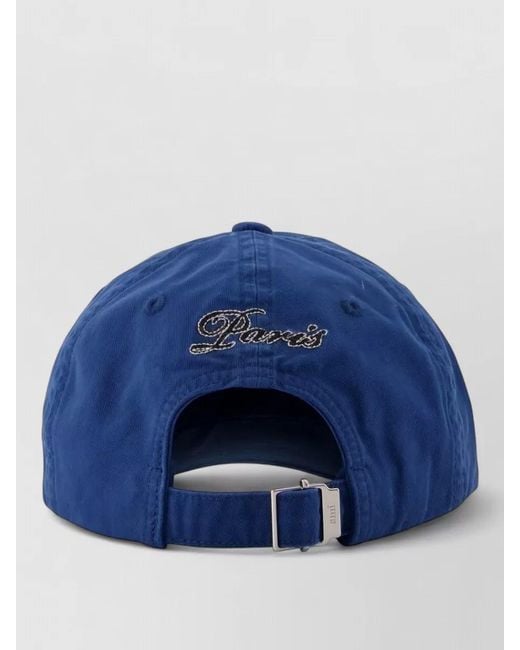 AMI Blue Ami Cotton Cap Curved Brim Design