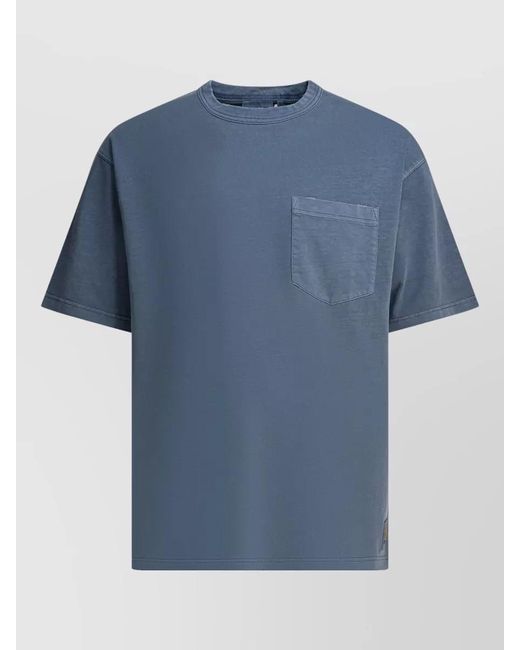 Carhartt Blue Organic Cotton Short-Sleeve Torion Pocket T-Shirt for men