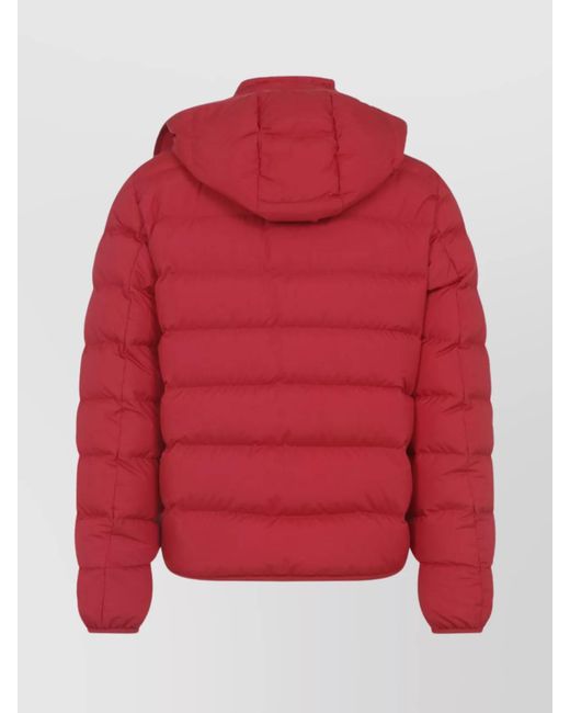 Moncler Red Down Hooded Puffer Jacket for men