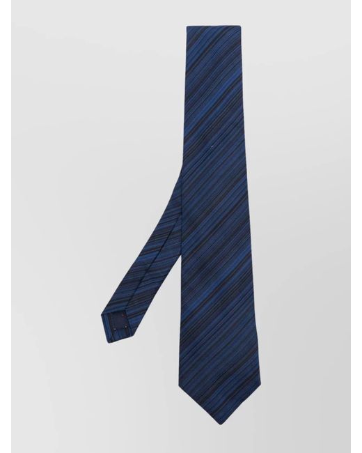 Paul Smith Blue Striped Silk Tie 8Cm for men