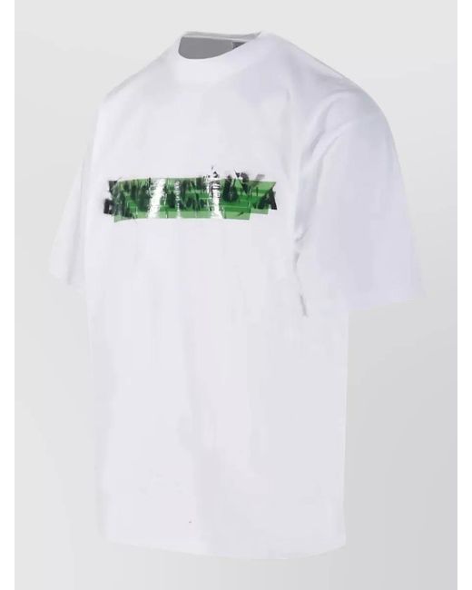 Balenciaga White Medium Fit T Shirt Crew Neck Print for men