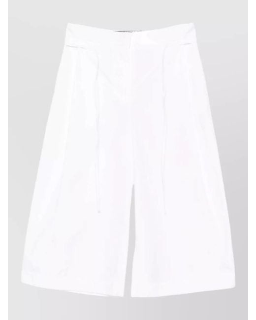 Jacquemus White Sailor Bermuda Shorts Wide Leg Cut