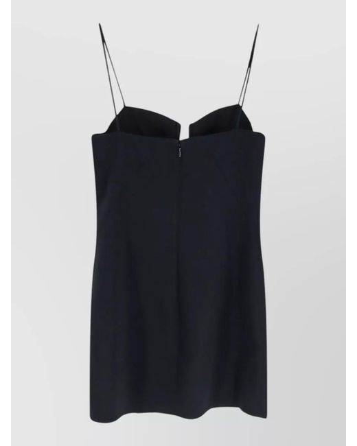 Givenchy Blue Satin Mini Dress Cutaway Design