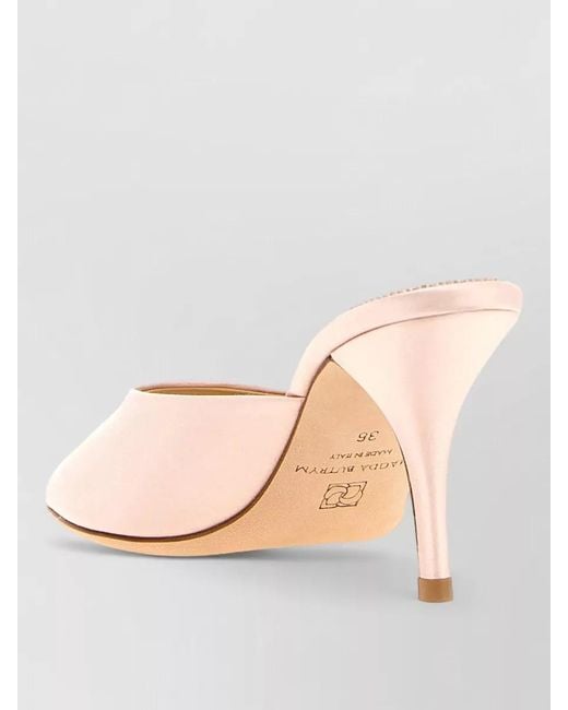 Magda Butrym Multicolor Satin Mules Open Toe Stiletto Heel
