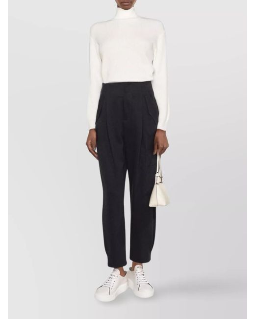 Brunello Cucinelli Natural Cashmere Ribbed Turtleneck Jumper