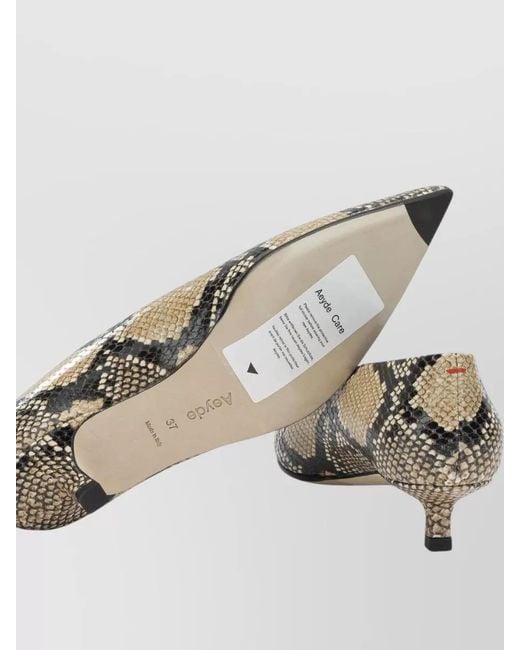Aeyde Multicolor Clara Kitten Heel Pumps Snake Print