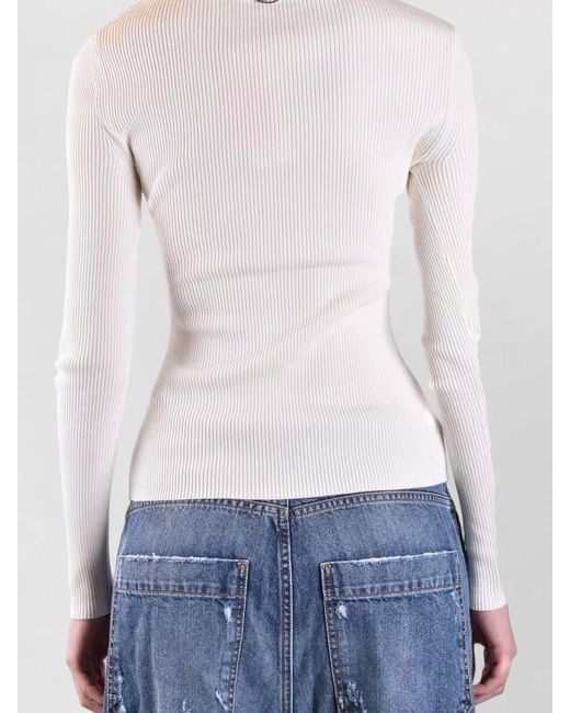 DIESEL White Wool Jersey T-Shirt