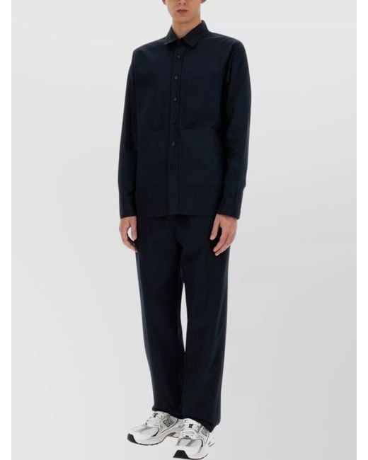 Aspesi Blue Cotton Shirt for men