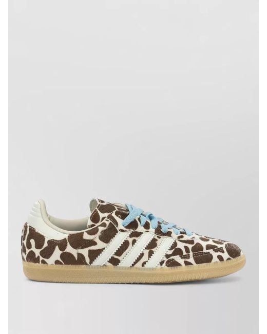 Adidas Originals Metallic Low Top Sneakers Slip On Animal Print