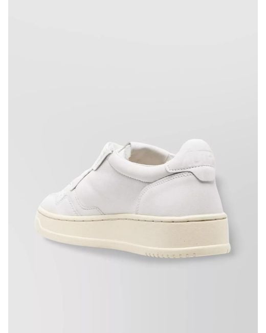 Autry White Leather Medalist Low-Top Sneakers