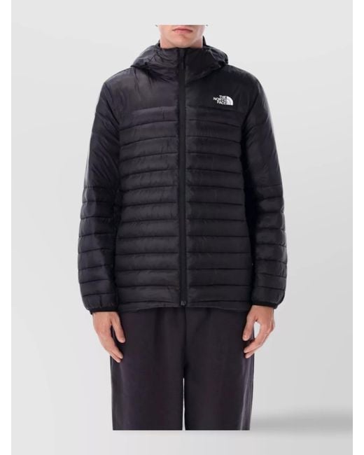 The North Face Blue Nylon Hooded Quilted Puffer Jacket for men