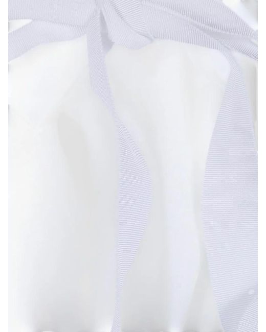 Patou White Cotton Cropped Top