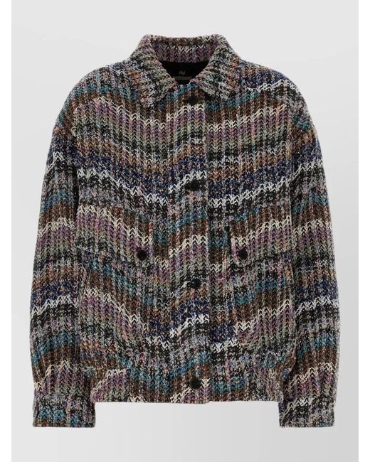 Missoni Gray Tweed Bomber Jacket
