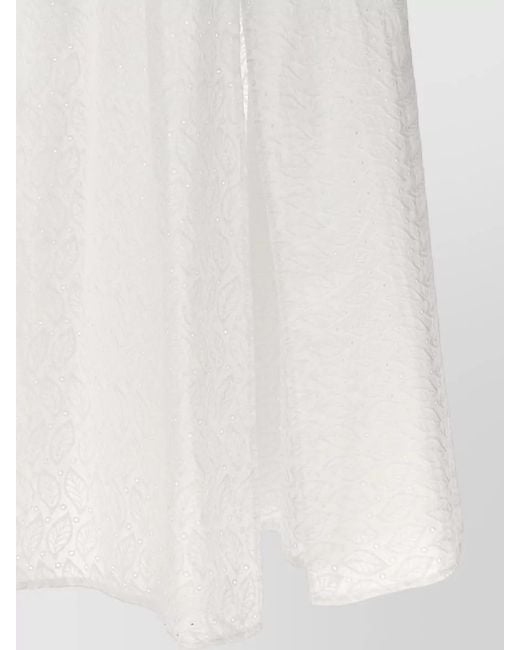 Le twins White Rosellina Dress Eyelet Embroidery Puff Sleeves