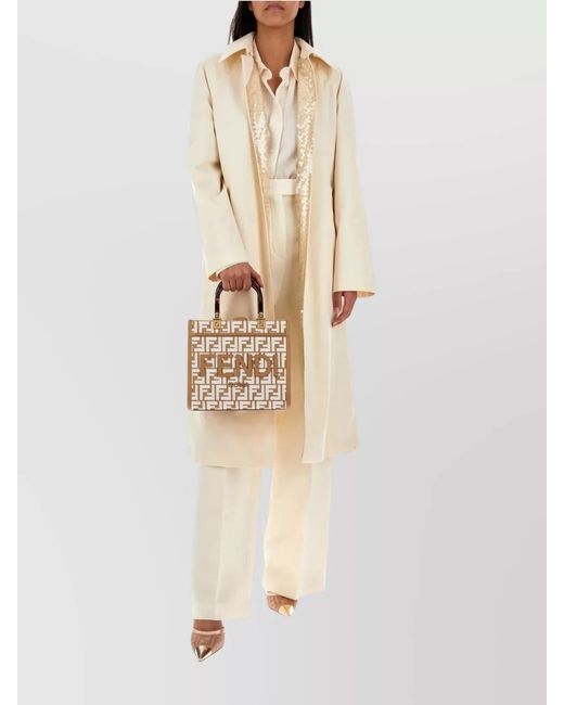 Fendi Natural Silk Oversized Shirt