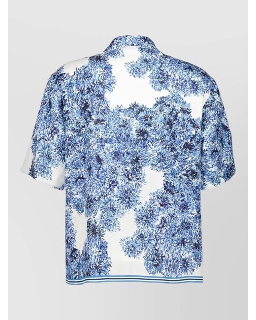 Givenchy Blue Silk Shirt for men