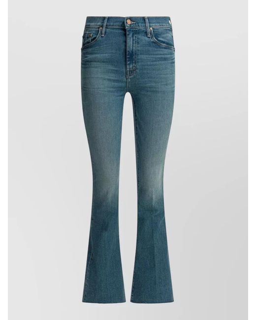Mother Blue Ride Hard Live Louder Flared Jeans