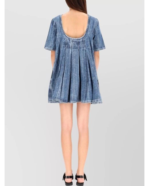 Ganni Blue Denim Mini Dress